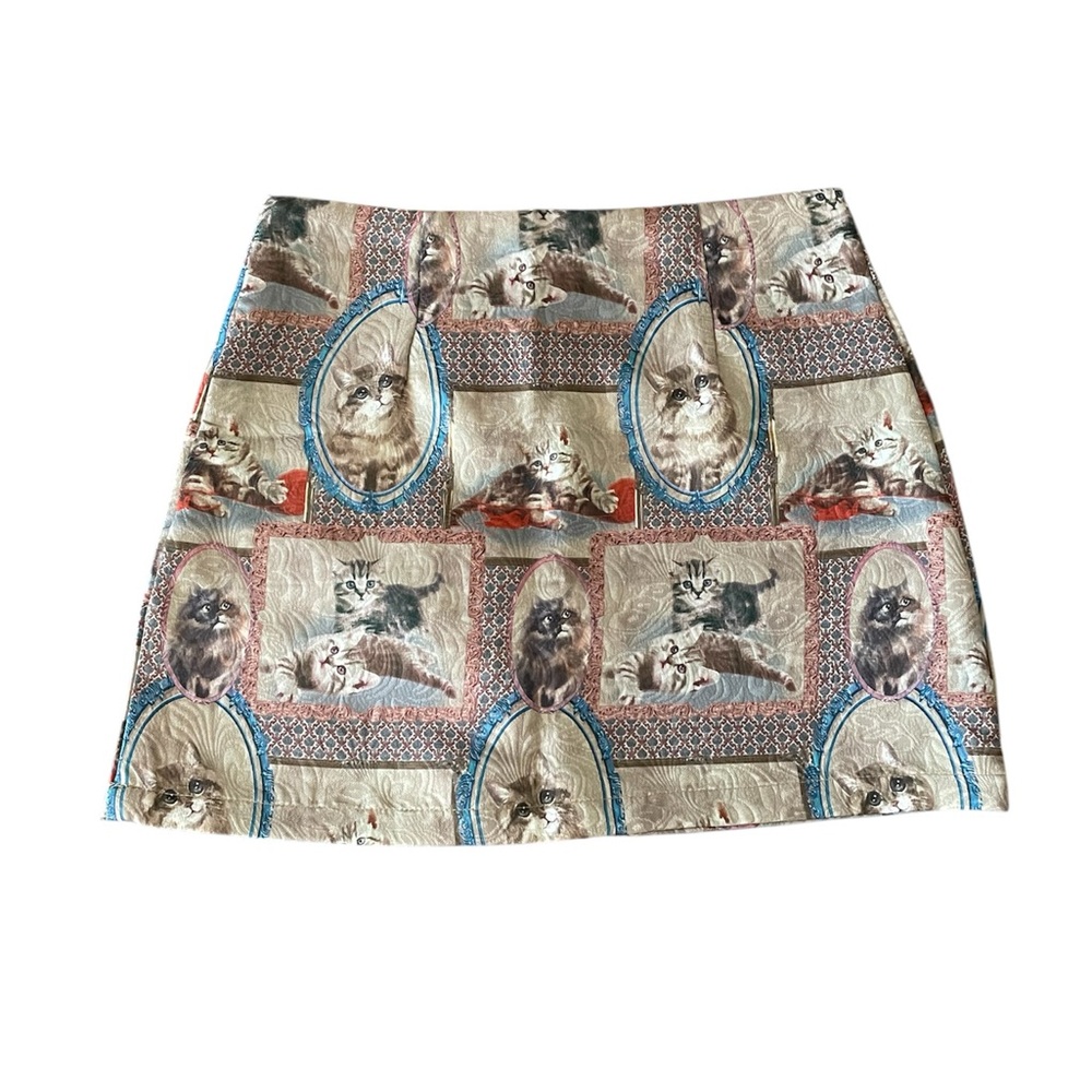 Shein cat print skirt M